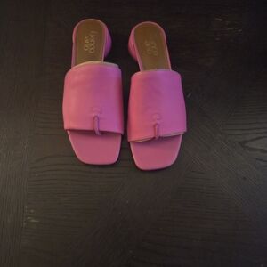 Franco Sarto Vibrant Pink Slide Sandals